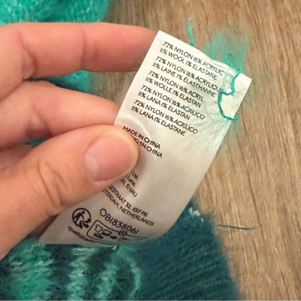 Anthropologie Pilcro Eyelash Short-Sleeve Jumper Women’s Sz Small Green Preppy - Picture 6 of 9